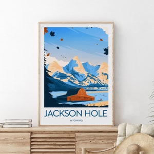 Jackson Hole ski print - Wyoming, Jackson Hole ski poster, Wedding gift, Birthday present, Custom Text, Personalised Gift