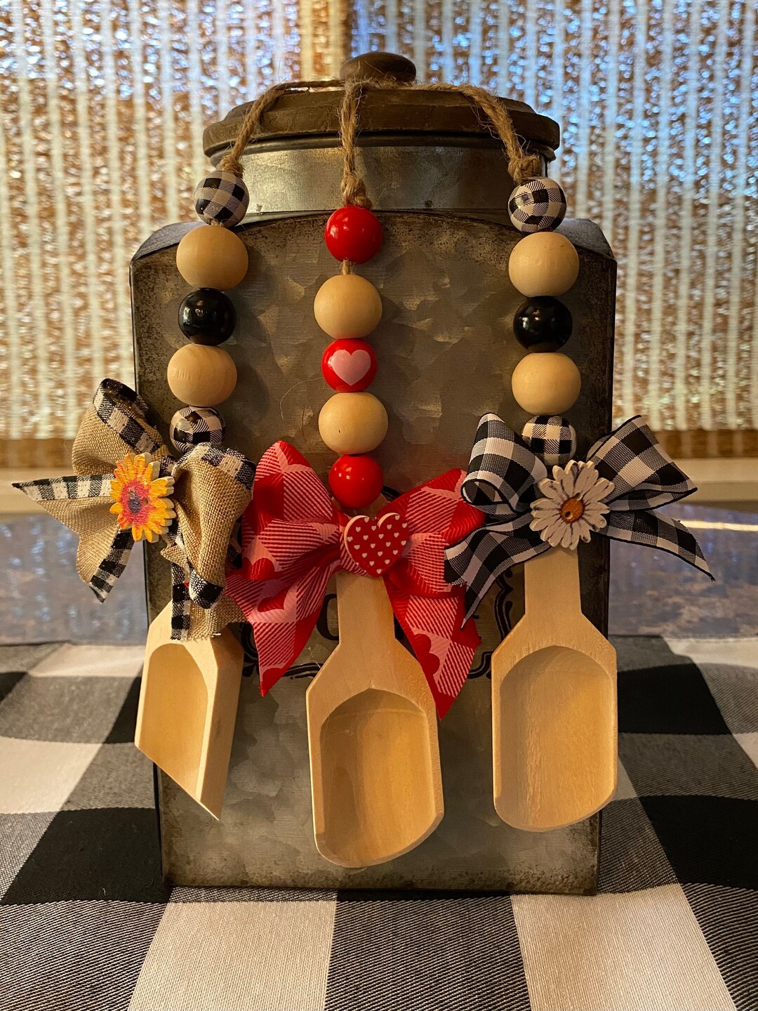 Beaded Mini Scoops Canister Scoops Serving Spoon for Coffee Etsy