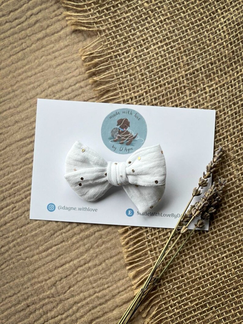 Bandeaux bébé Bandeau bébé fille Noeuds pour cheveux bébé Clips Bandeaux fille Bandeaux doux Bandeaux d'été Bandeaux floraux Noeuds en mousseline Cadeaux fille Spotty White Bow