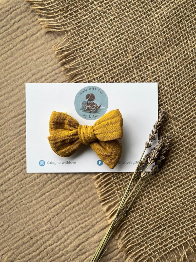 Bandeaux bébé Bandeau bébé fille Noeuds pour cheveux bébé Clips Bandeaux fille Bandeaux doux Bandeaux d'été Bandeaux floraux Noeuds en mousseline Cadeaux fille Mustard Bow