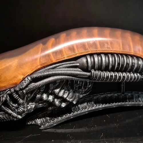 H.R Giger Alien Head 14 Inch Display - Resin Model - Prop - Office