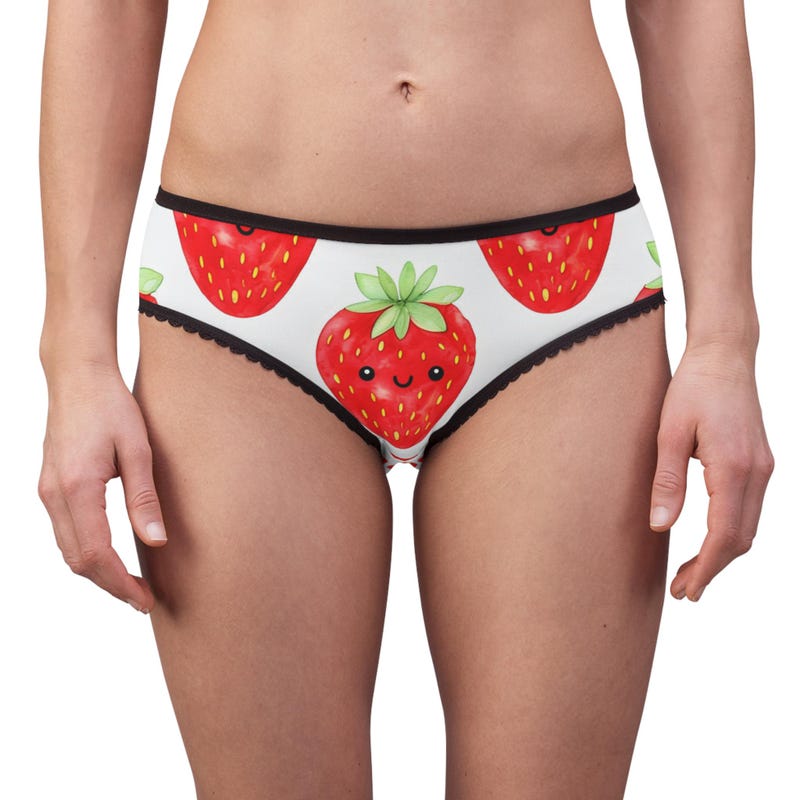 Women's Strawberry Printed Blue Cotton Innerwear main image 0