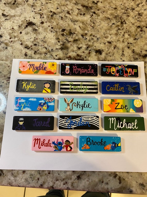 Painted Name Tags - Etsy