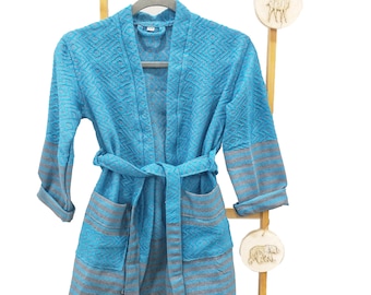 Kids Bathrobe Handmade Turkish Cotton - kimono Premium unisex