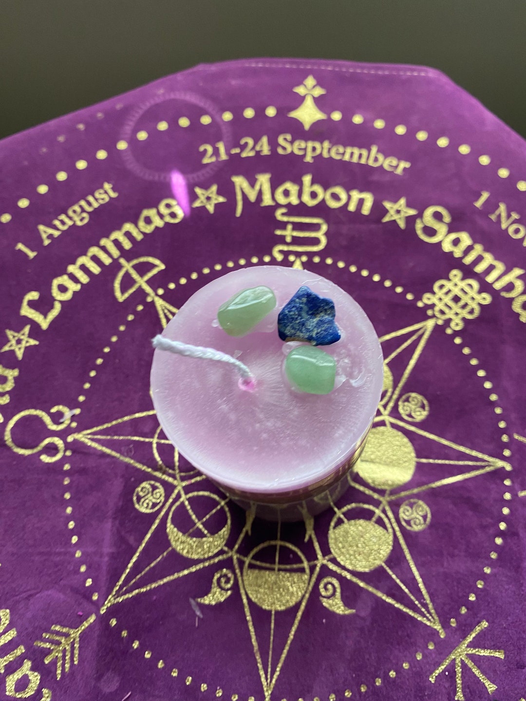 Handmade Moneydrawing Candle Infused With Flowers Herbs Etsy