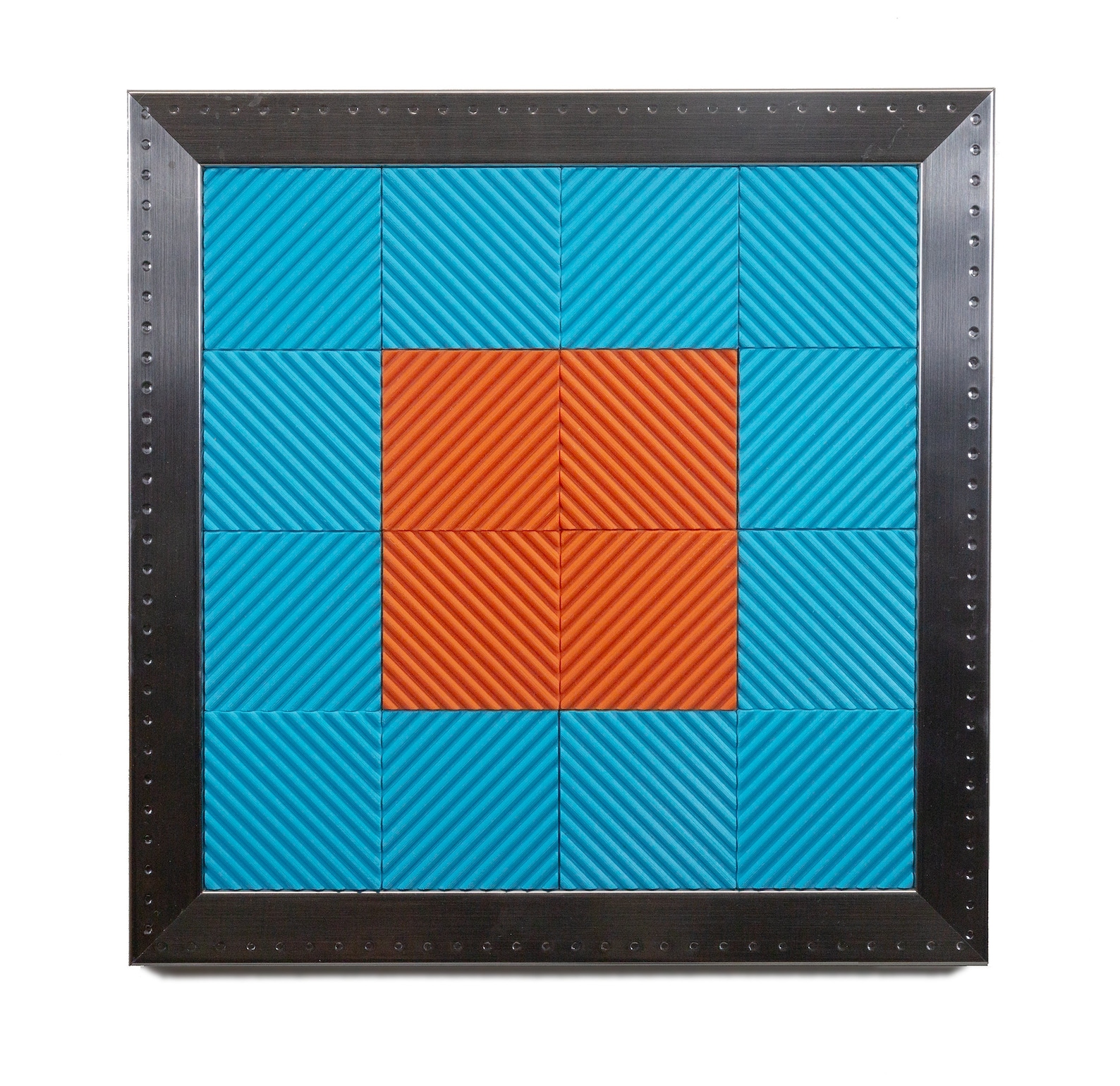 Salmon & Azure Diagonals by Peter J. Sucy