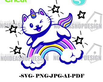 Download Unicorn Kitty Art Etsy