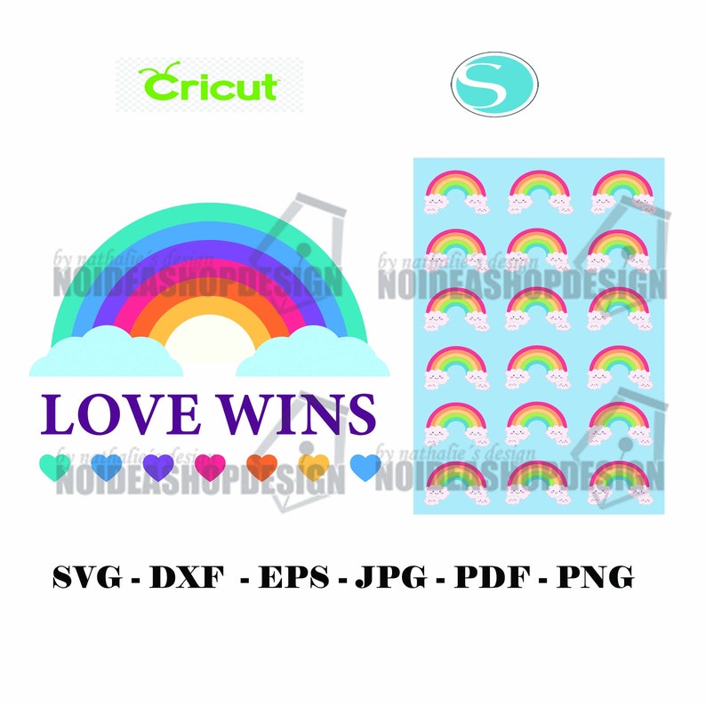 Download Rainbow Svg Rainbow Clouds Svg Files For Cricut Silhouette Etsy