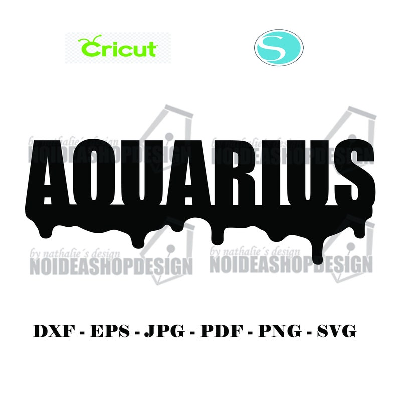 Download Aquarius SVG Aquarius Dripping Glitter Vinyl Svg File ...