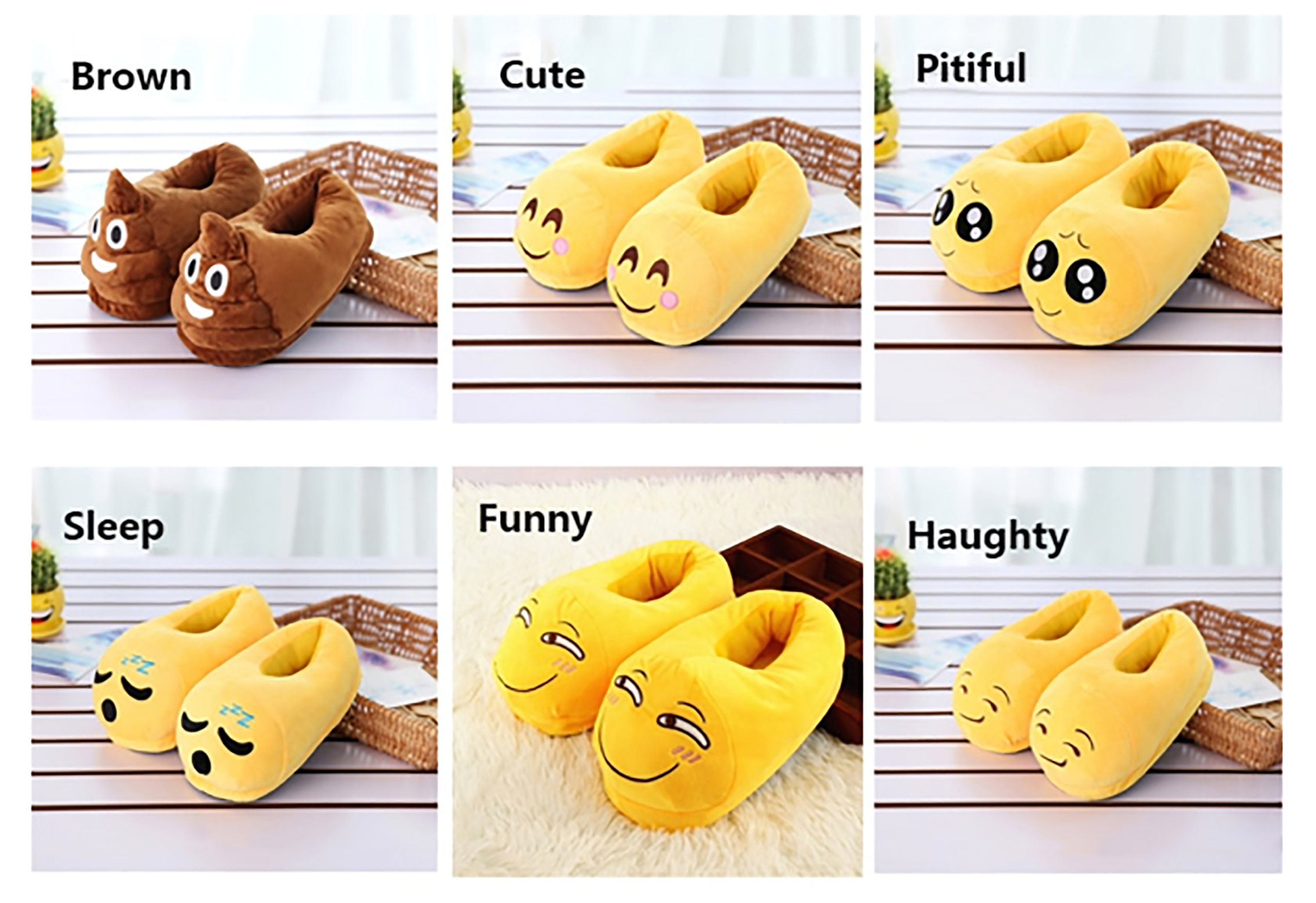 Emoticons Slippers / Emoji Slippers / Funny Gift / Funny Home Etsy