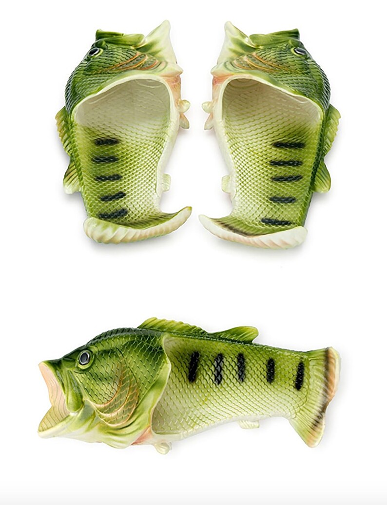 weird fish slippers