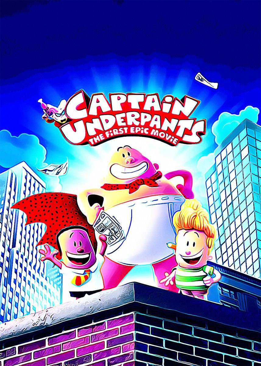 Captain Underpants 2 movie Captain Underpants 2 gloss poster Etsy