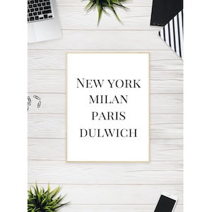 Dulwich fashion PDF A4 Wall print