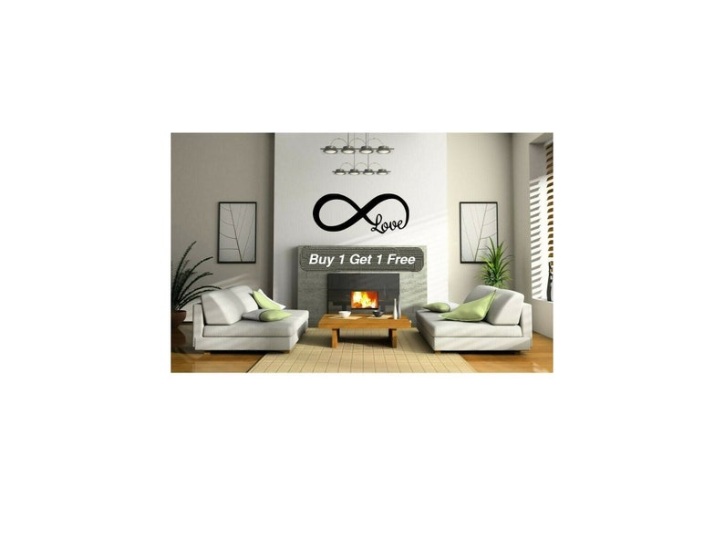 2 LOVE INFINITY logo vinyl decal sticker Buy 1 Get 1 Free Free Shipping kid child sports Custom