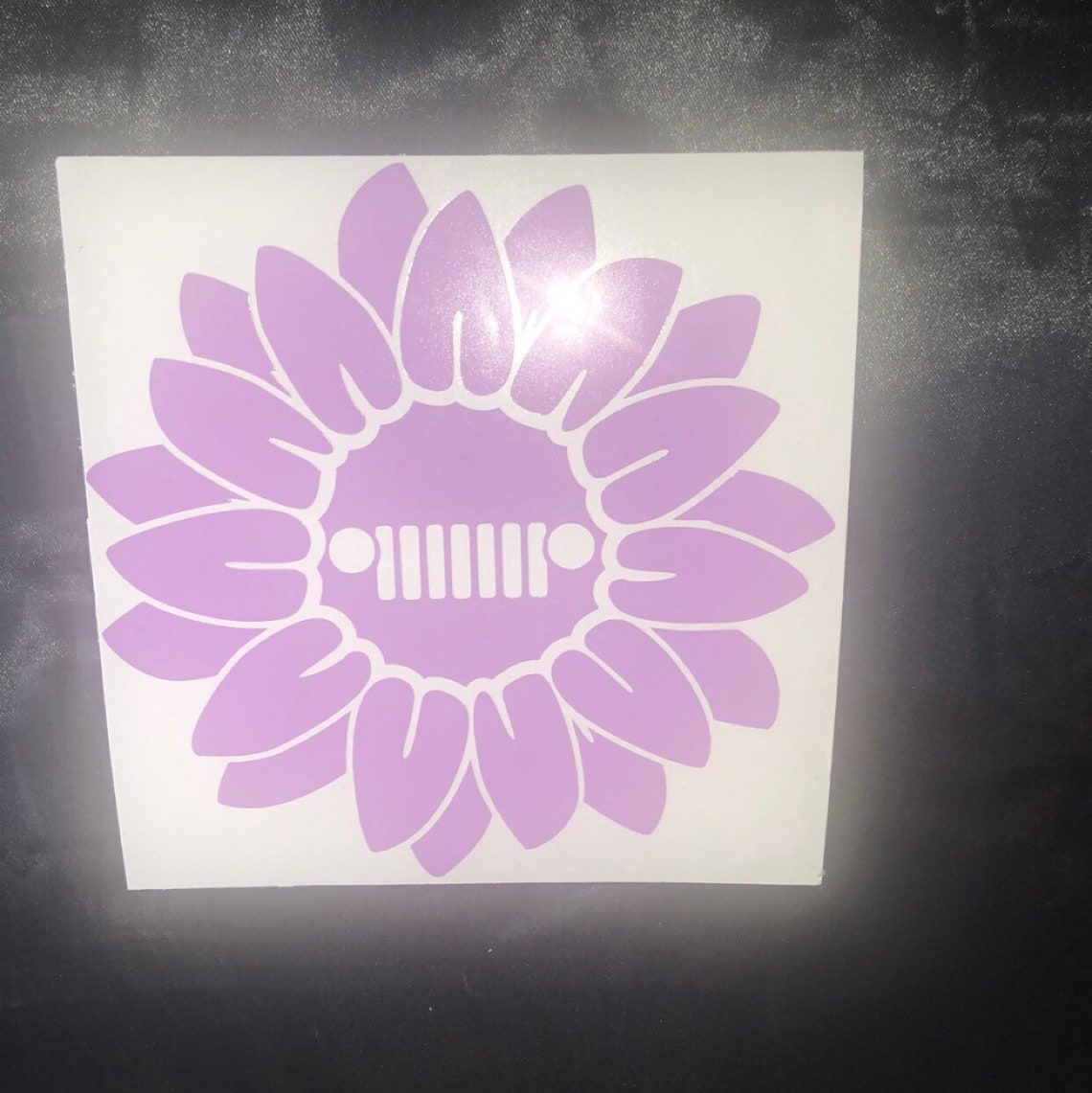 Sunflower Jeep Grill Vinyl Decal Sunflower Vinyl Decal Jeep Etsy