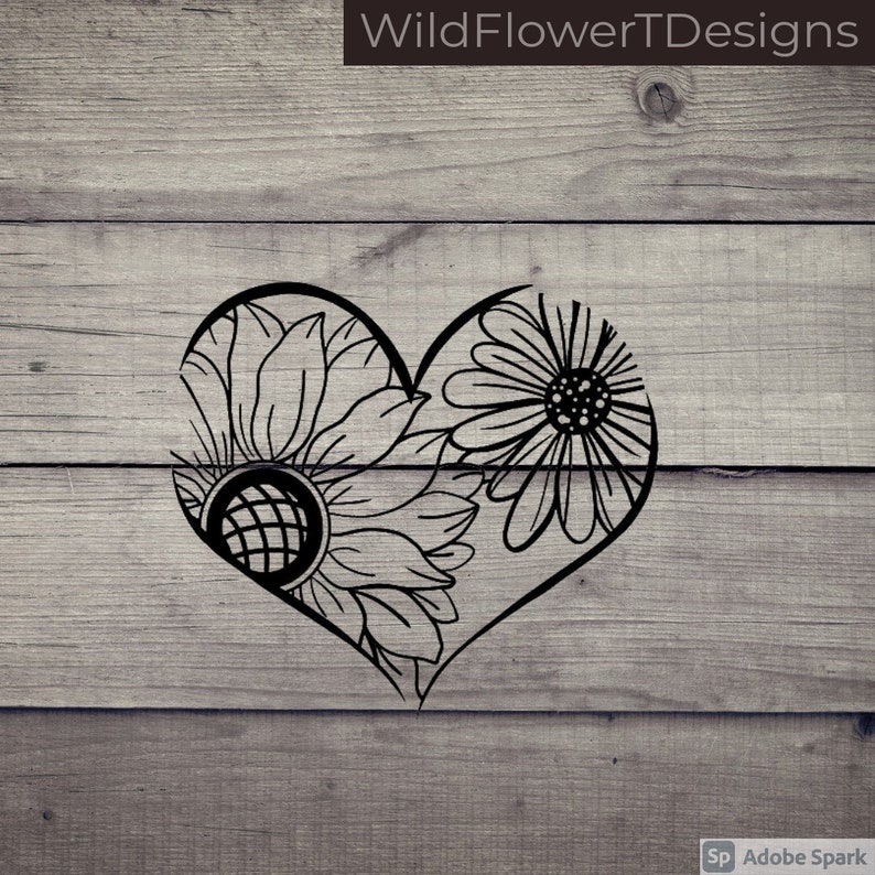 Free Free Sunflower Heart Svg 884 SVG PNG EPS DXF File