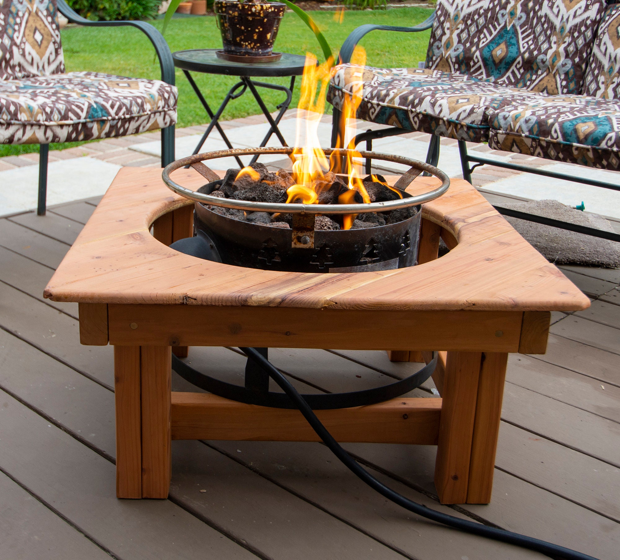 Fire Table for 18inch and 19inch portable propane fire rings Etsy