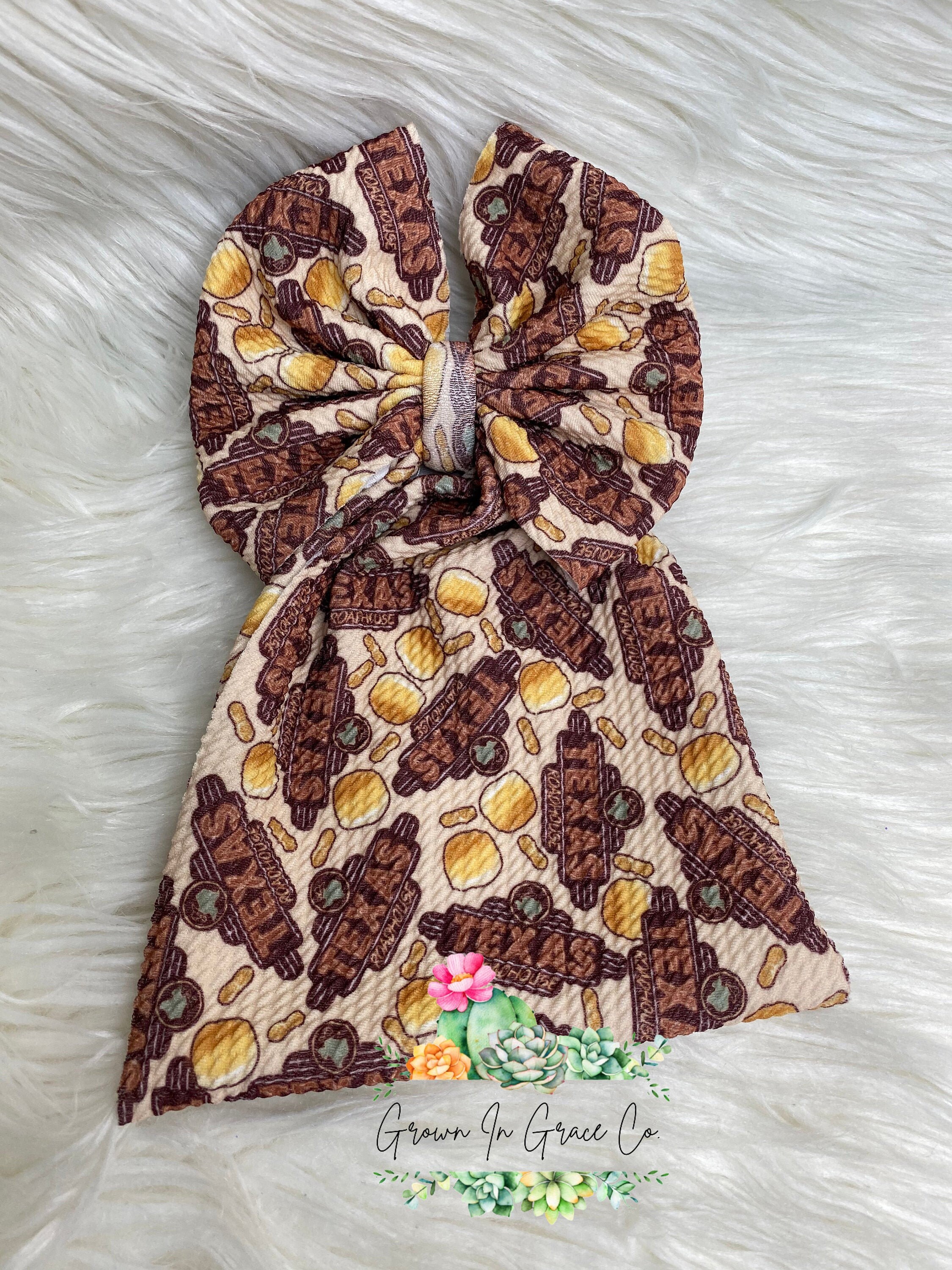 Boho Texas Roadhouse Hair Bows Baby Headwraps Toddler | Etsy