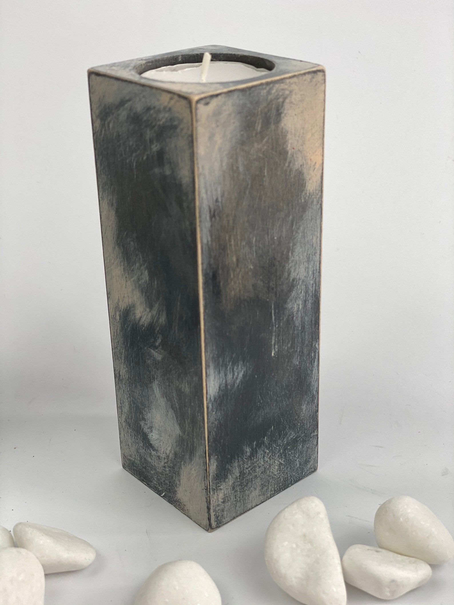 Candle Holder 5 pieces Modern Grey Style Candle Stick Wood Etsy