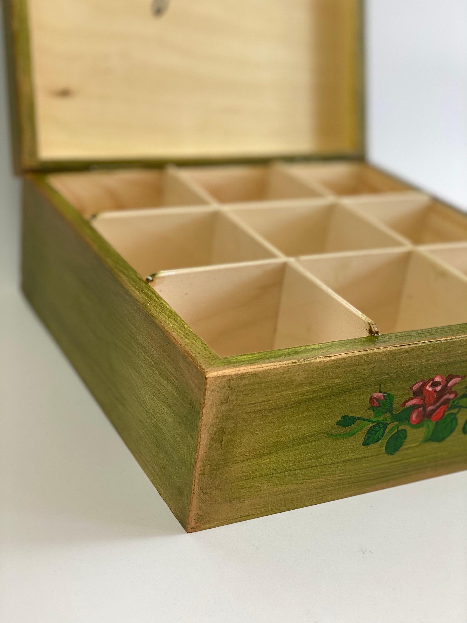 Wooden Tea bag box 9 compartments Tea Gift Box 60th Birthday Etsy