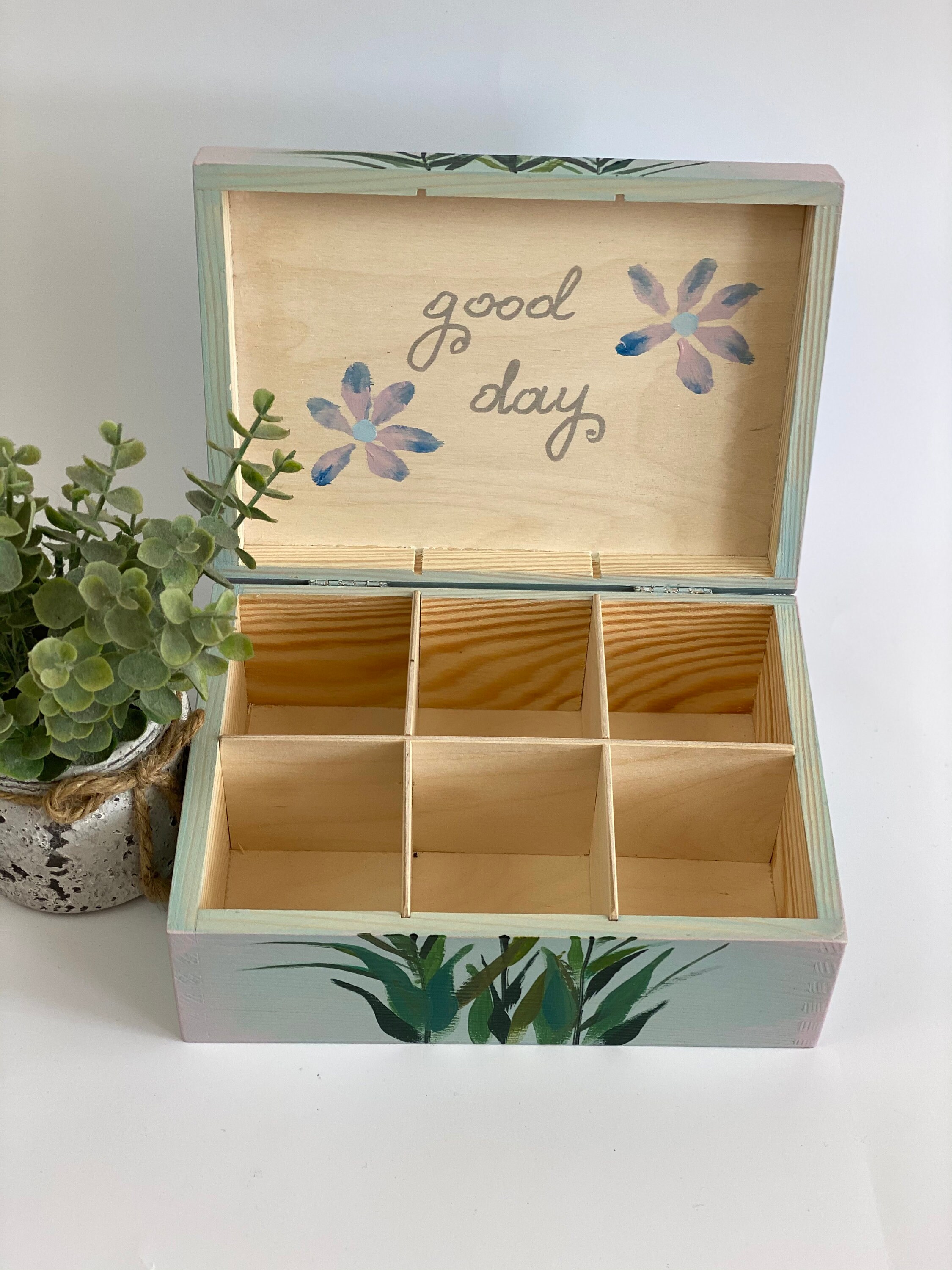 Teebeutel Aufbewahrung Teebeutel Box 6 Fächer Tee | Etsy