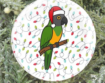 Personalized Conure Christmas Ornament | Custom Pet Bird Holiday Gift