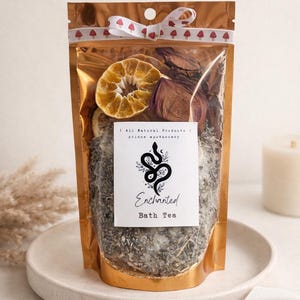 Enchanted Bath Tea | Lavender Bath Soak | Relaxing Herbal Bath | Self Care Gift | Natural Bath Salts | Aromatherapy Spa Soak | Cleanse, gift