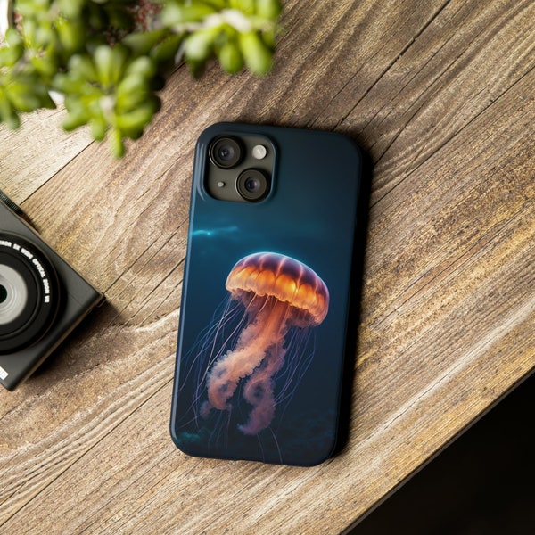 Jellyfish Phone Case, slim phone case, iPhone 8-15 cases,  cute phone cases, custom phone cases