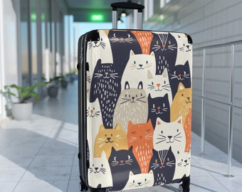 Katze Koffer mit Rollen benutzerdefinierte Koffer für Frauen personalisierte Geschenke für ihre Reisegepäck Tasche Koffer mit Mustern mehrere Größen