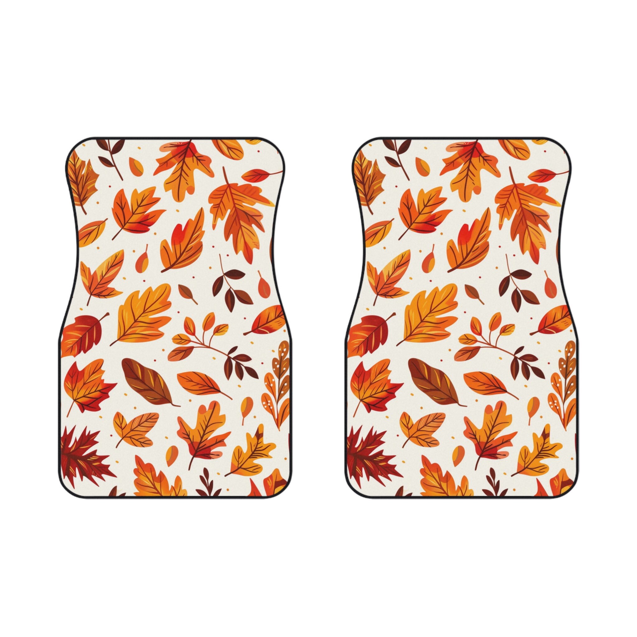 Discover Fall Car Mats set custom car mats for women fall leaves autumn time car accessories