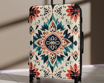 Custom suitcase with wheels boho travel bag gifts for her travel accessories travel luggage bag travel gift