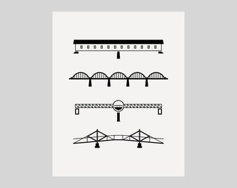 8x10 in Print - Bridges