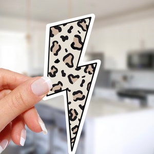 Cheetah bolt sticker - Waterproof stickers boho stickers positive stickers gift ideas for her trending stickers aesthetic sticker vibrant
