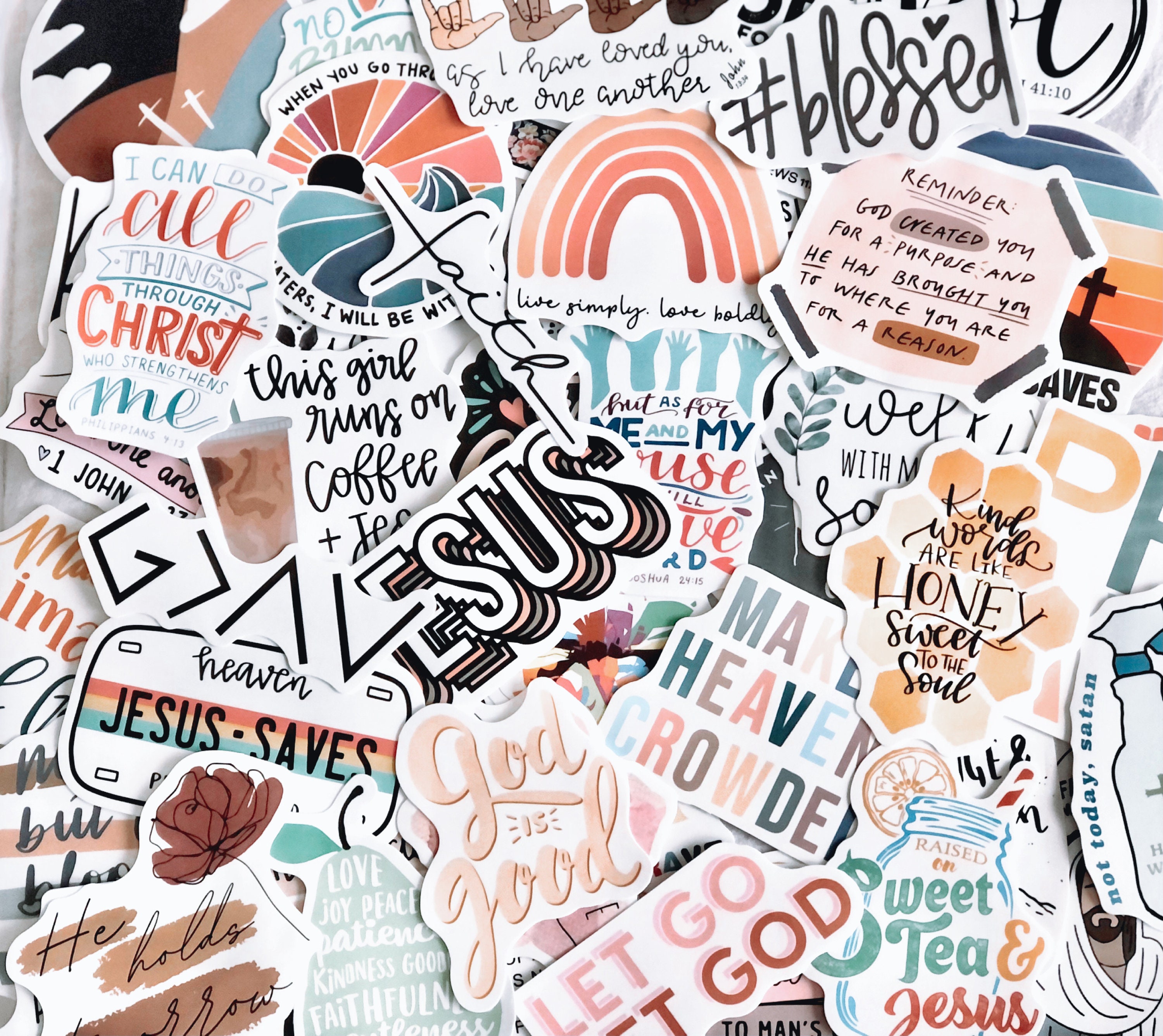 CHRISTIAN STICKER PACK Jesús pegatinas fe pegatinas Etsy