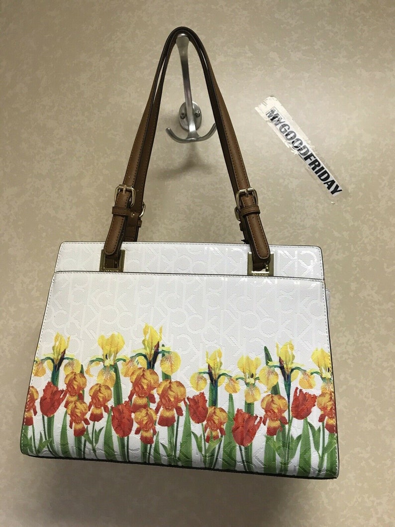 Calvin Klein Women's Flower Printed Purse Shoulder Bag Etsy