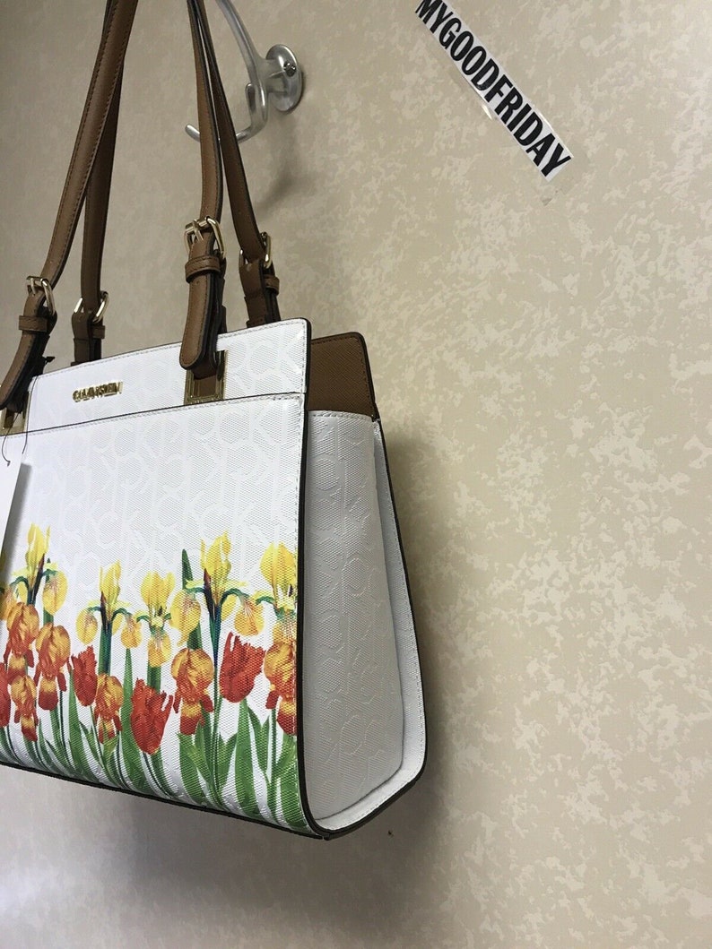 Calvin Klein Women's Flower Printed Purse Shoulder Bag Etsy