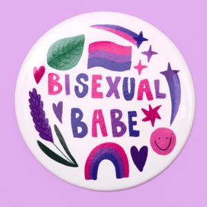 Bisexual Babe Badge | Queer Pride LGBTQIA+ Button Pin
