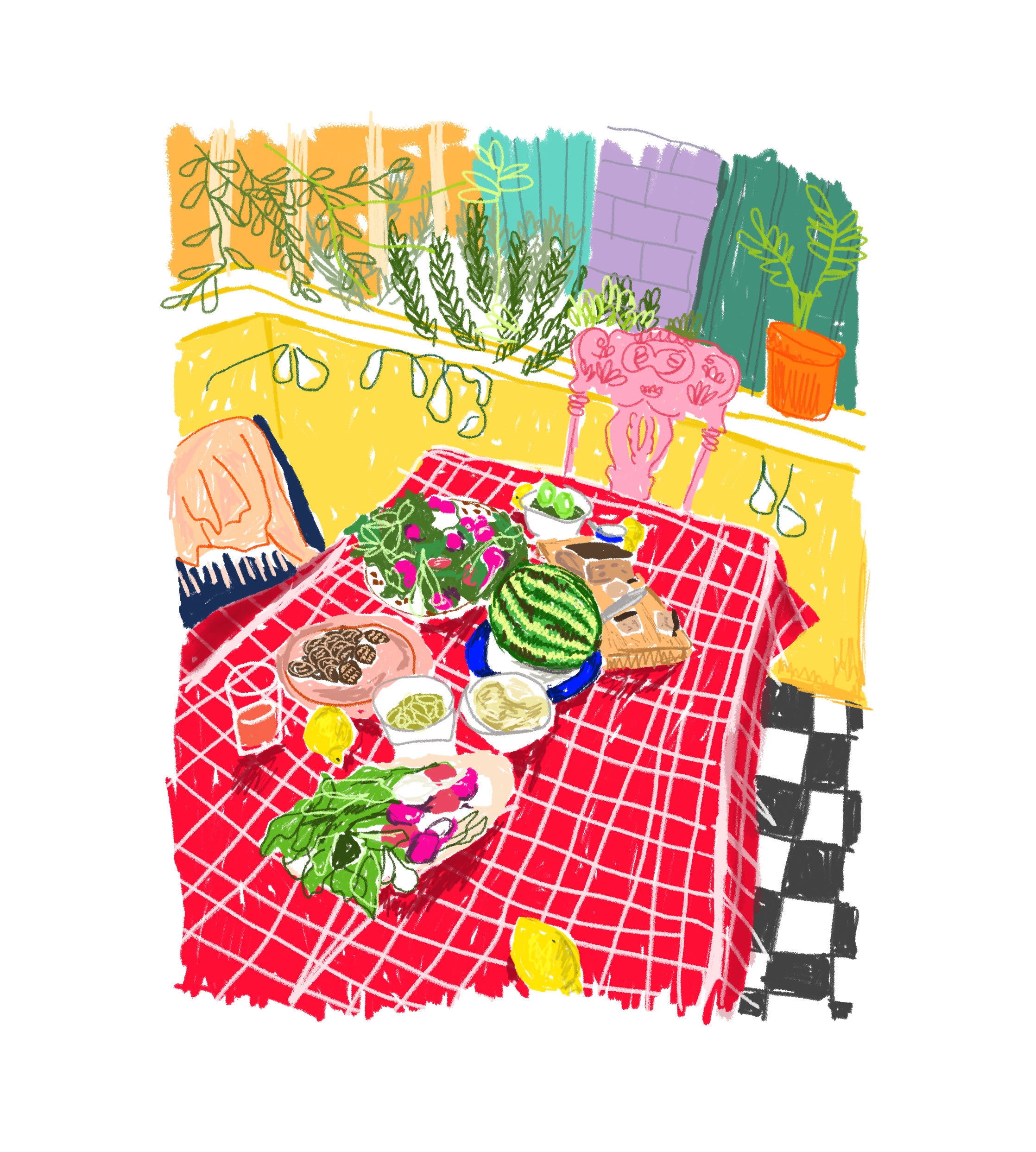 Still Life Picnic Table Art Print Etsy