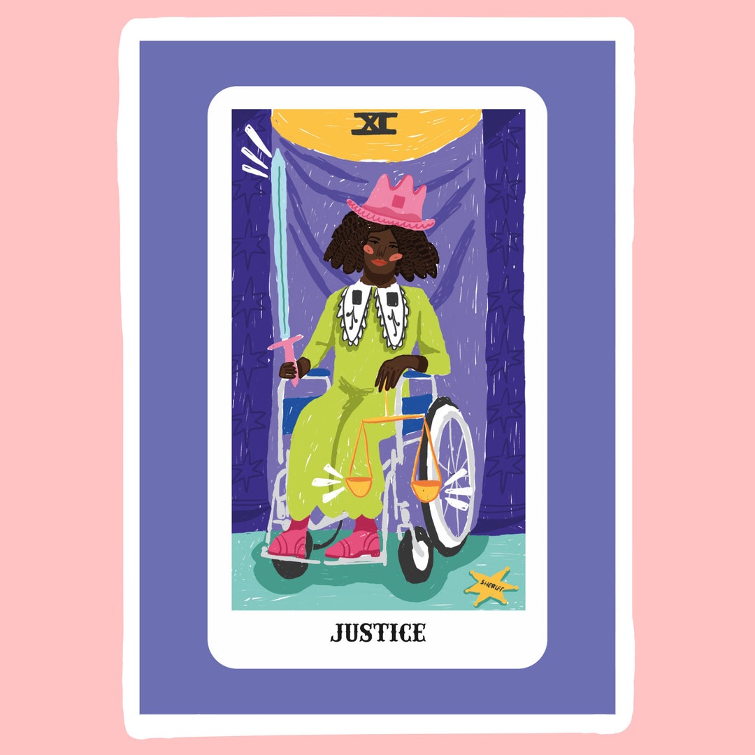 Justice Tarot Card Art Print - Etsy