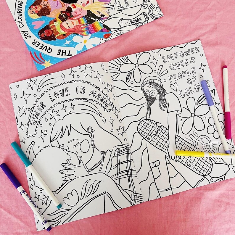 The Queer Joy Colouring Book - Etsy