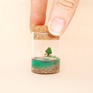 Miniature Island Diorama. Lake Island. Turquoise water. Miniature Island Diorama. Lake Island. Turquoise Water. Paradise Island.