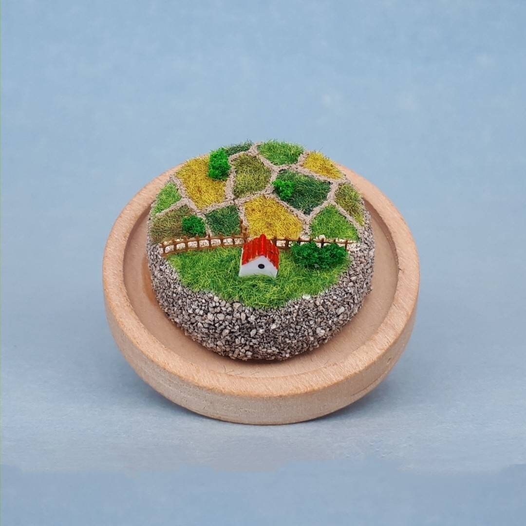 Sown Fields Diorama. Miniature Diorama. Diorama Field. Miniature Farm
