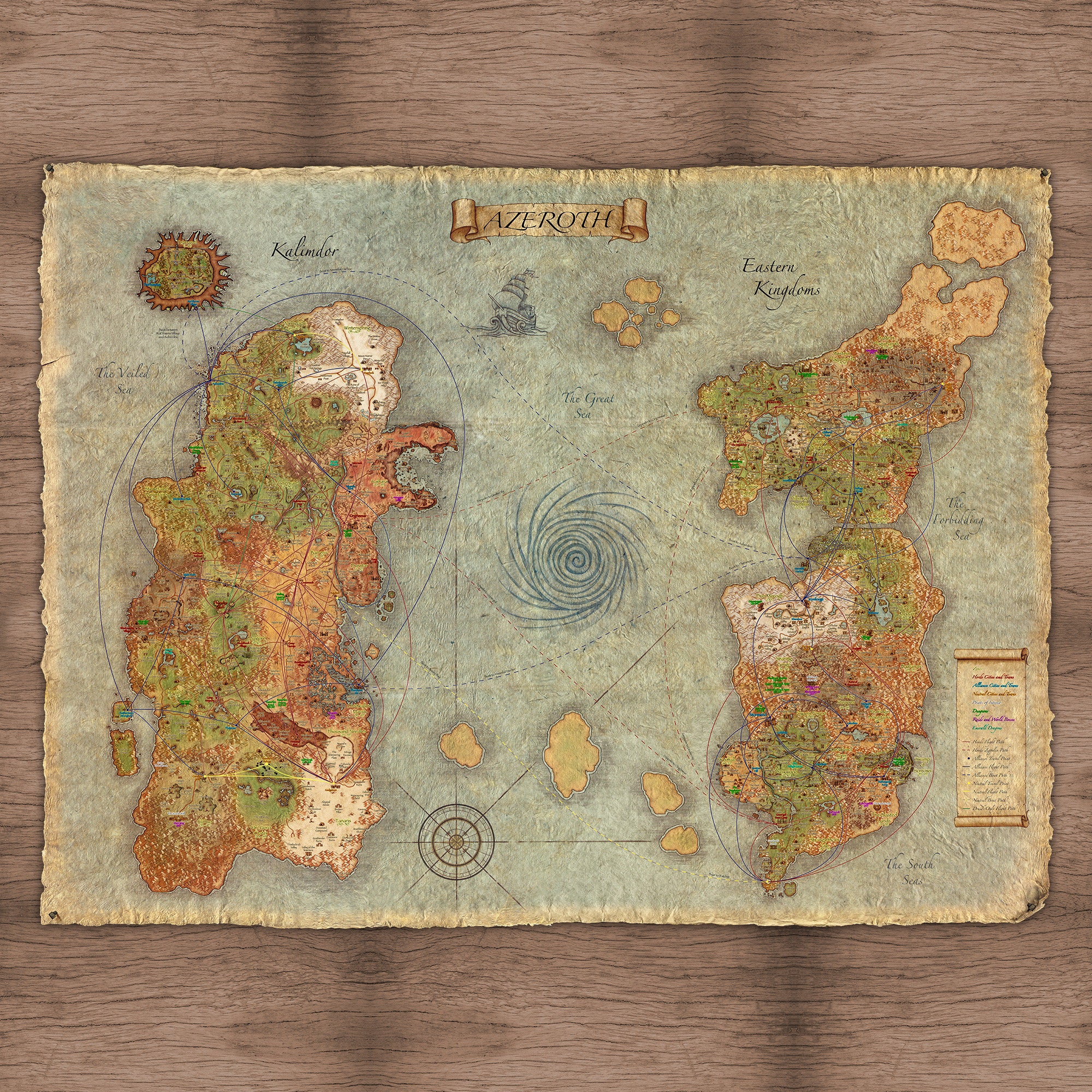 World Warcraft Map - Etsy Canada