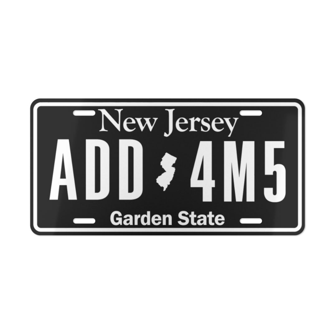 ADD 4M5 Vanity License Plate New Jersey Addams Garden State Etsy