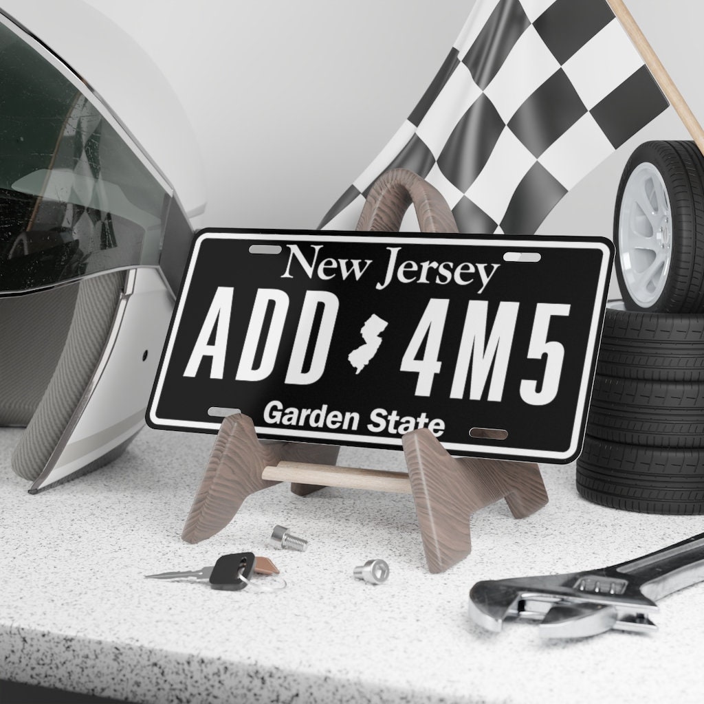 ADD 4M5 Vanity License Plate New Jersey Addams Garden State Etsy