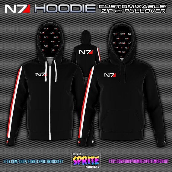 N7 Hoodie Unisex Pullover or Zip Hoodie 