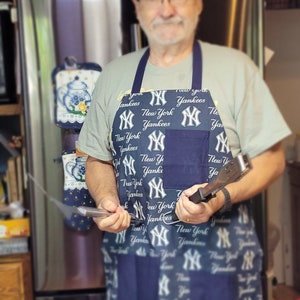 Chef Apron and Hat NY Yankees