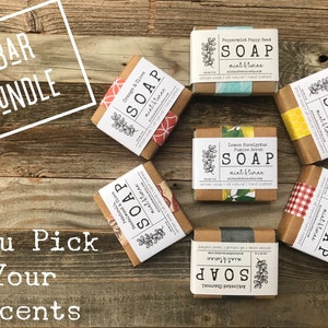 You Pick 8 Bars Soap Bundle,  Cold Process Handcrafted Artisan Soap