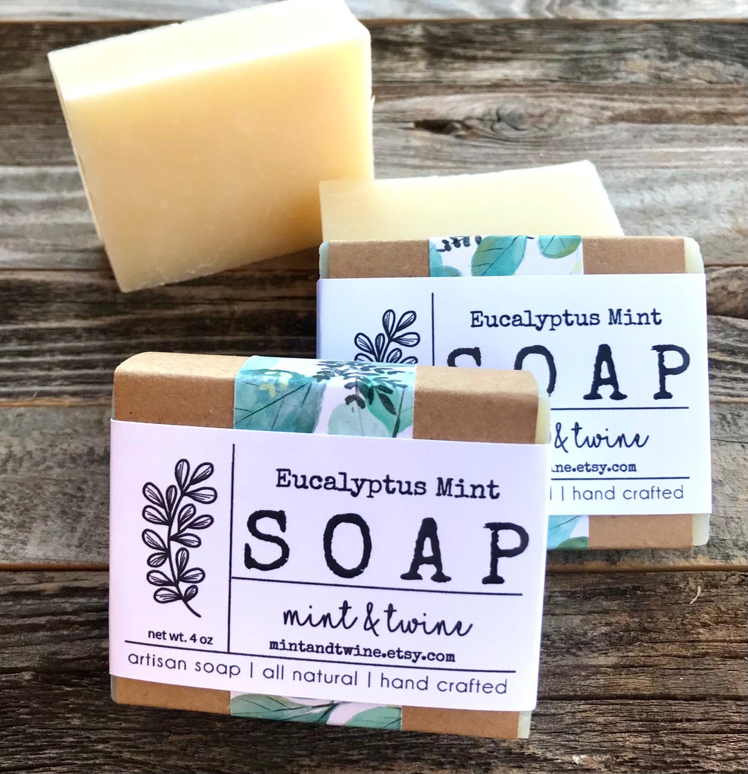 Eucalyptus Mint Handmade Soap, Cold Process Handcrafted Artisan Soap - Etsy