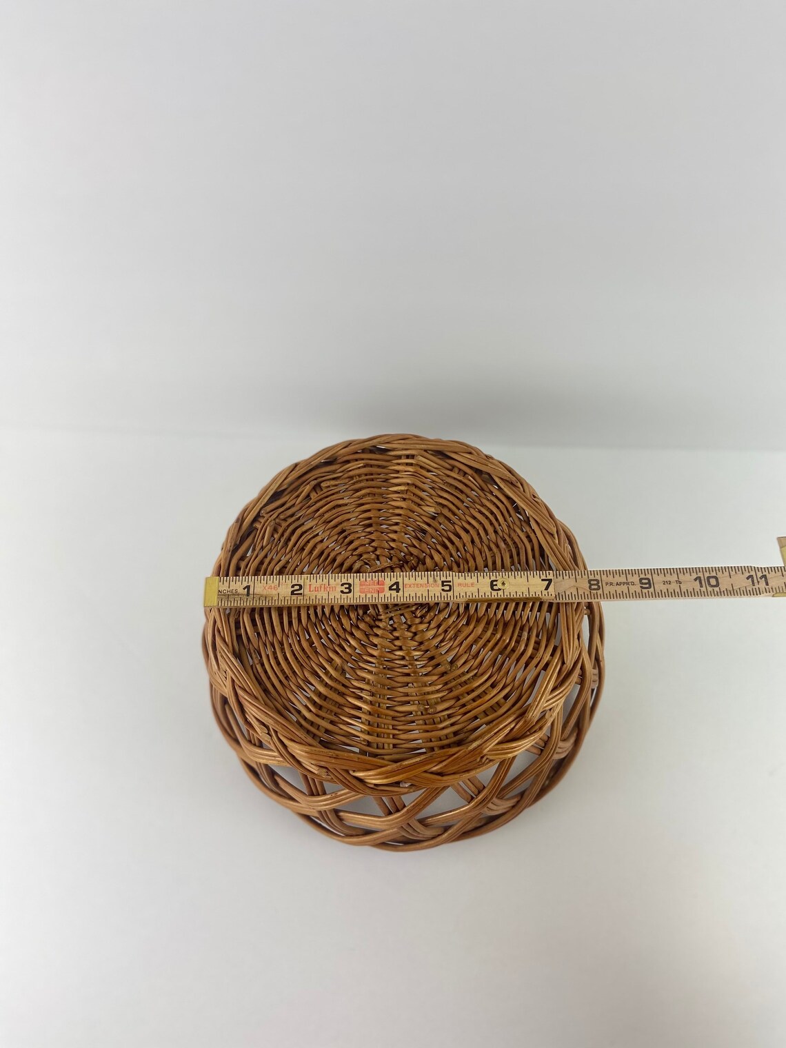 Woven open weave round basket Etsy